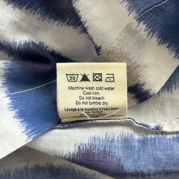 V. De. Vinster Ikat Maxi Skirt Indian Cotton Khadi Blue White Ikat Size XS - Picture 8 of 8